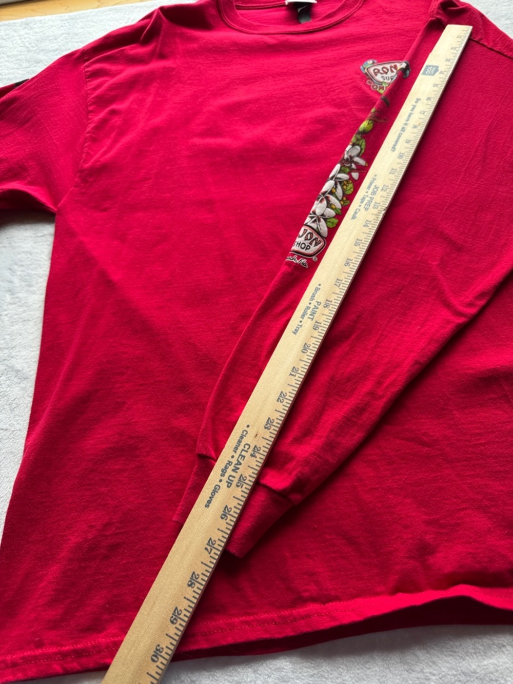 Ron Jon Red Surf Shop Graphic Long Sleeve Tee UNISEX XXL GRAPIC’s on BACK&SLEEVE - Picture 11 of 13